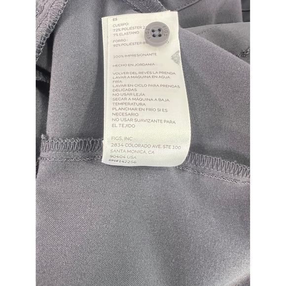 FIGS Technical Collection Graphite Gray Mandarin Collar Scrub Top Womens XS - Picture 13 of 15